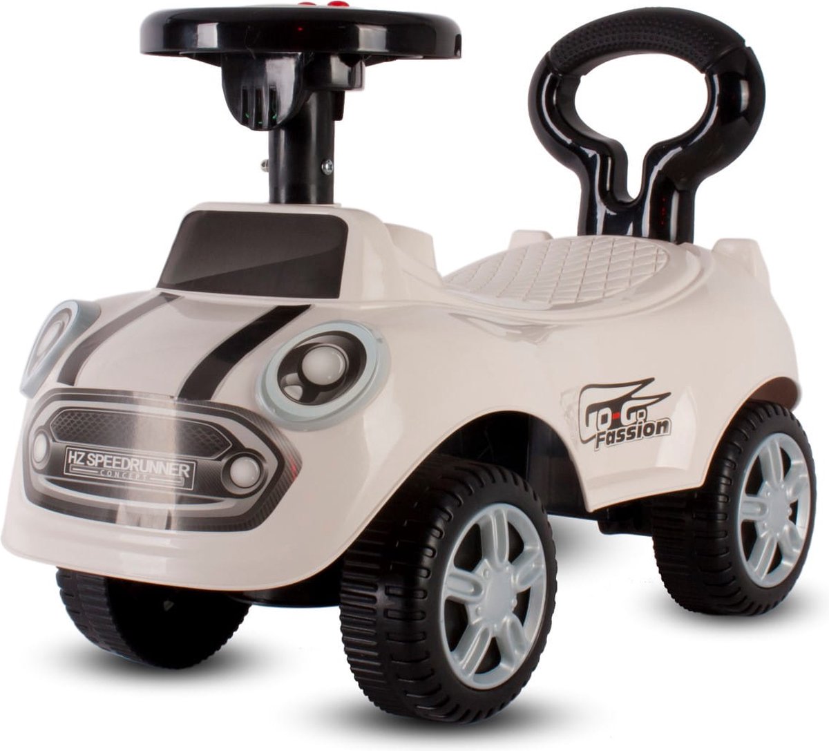 sun baby Loopauto vanaf 1 jaar, auto voor babys, indoor kinderauto met geluiden, grote kunststof wielen, Kantelbeveiliging, beperkt draaivermogen (Wit) Loopauto kopen online