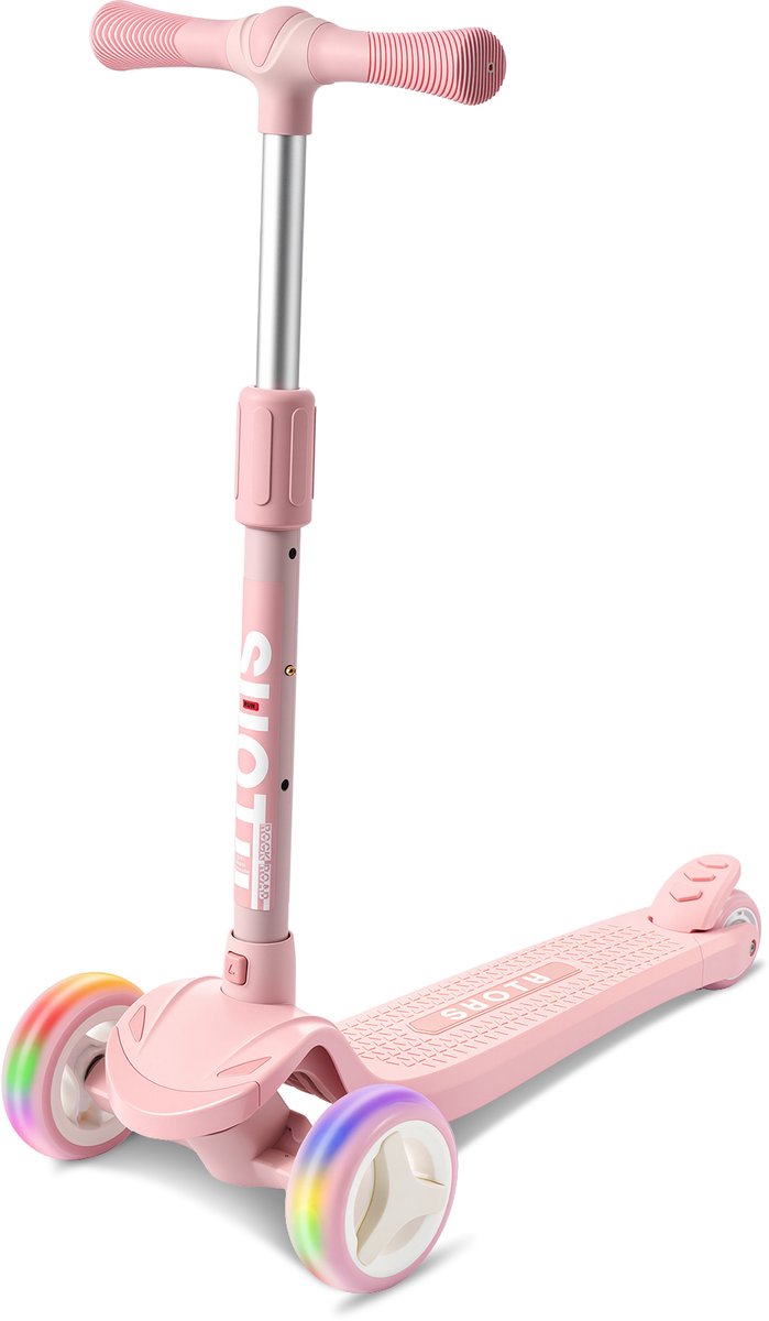 Suotu Kinderstep - Step - lichtgevende wielen - EXTRA BREEDE WIELEN - 3-12 Jaar - Speelgoed Jongens/Meisjes - Roze Step kopen online