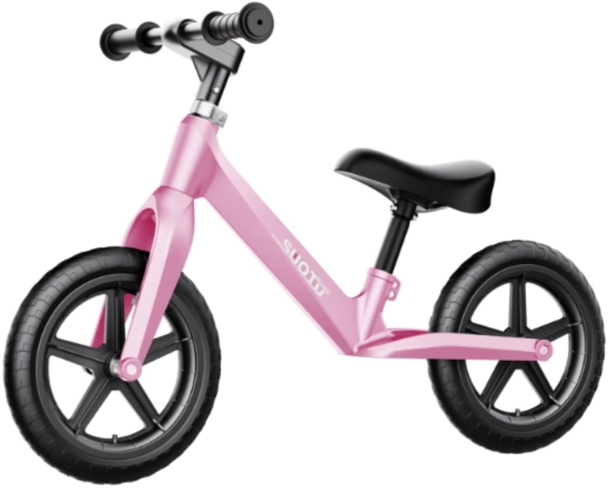 Suotu Loopfiets - Speelgoed Vanaf 1-5 jaar - Jongens en Meisjes - Kinderstep - Rose Loopfiets kopen online