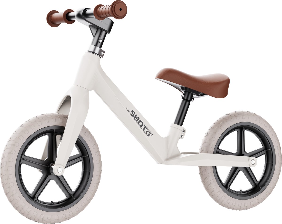 Suotu Loopfiets - Speelgoed Vanaf 1-5 jaar - Jongens en Meisjes - Kinderstep - Wit Loopfiets kopen online