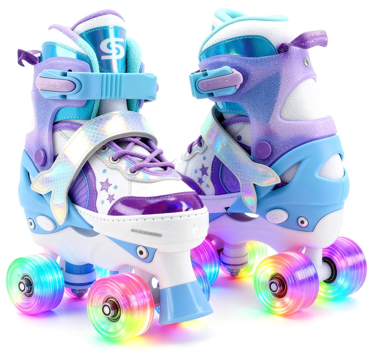 Suotu Rolschaatsen - Verstelbare - lichtgevende wielen - Maat 25-28 - Blauw - XS Rolschaatsen kopen online