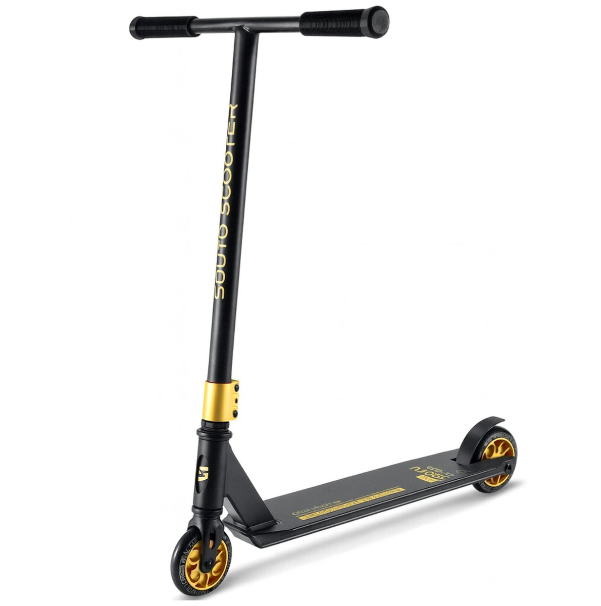 Suotu Stuntstep - Step - Kinderstep - Speelgoed Jongens/Meisjes - Maximale stuurhoogte: 78 cm - Aluminium - Zwart/Goud Step kopen online