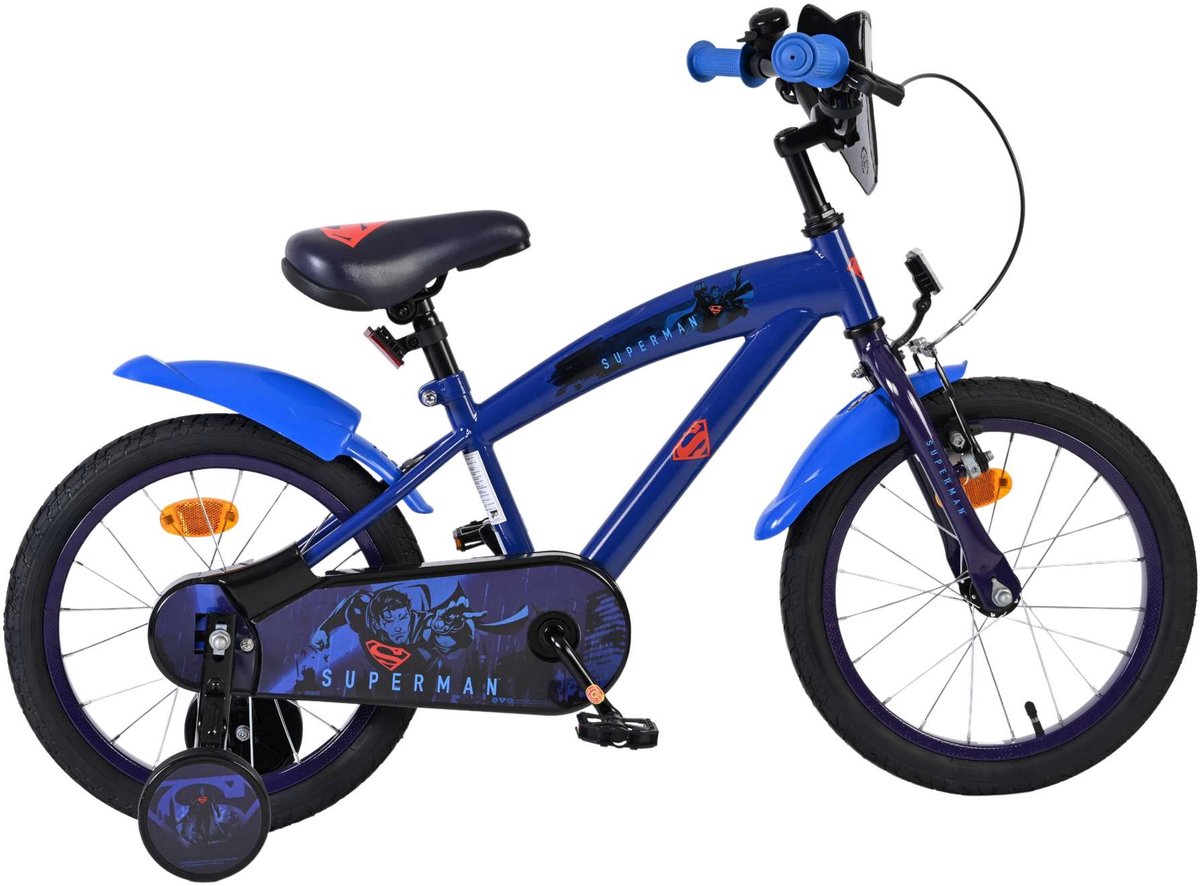 Superman Kinderfiets - Jongens - 16 inch - Blauw Kinderfiets kopen online