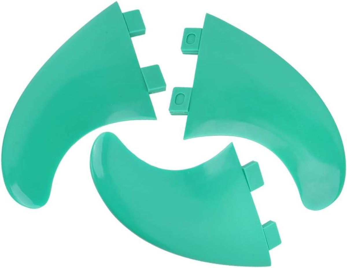 Surfboard Fin 3 stuks voor Longboard Shortboard - Duurzaam - Links Midden Rechts - Groen Longboard kopen online