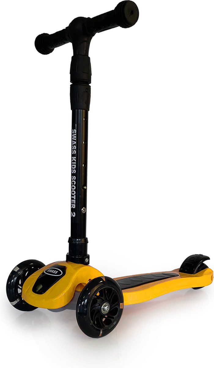 swass kids scooter step 2 led wielen oranje