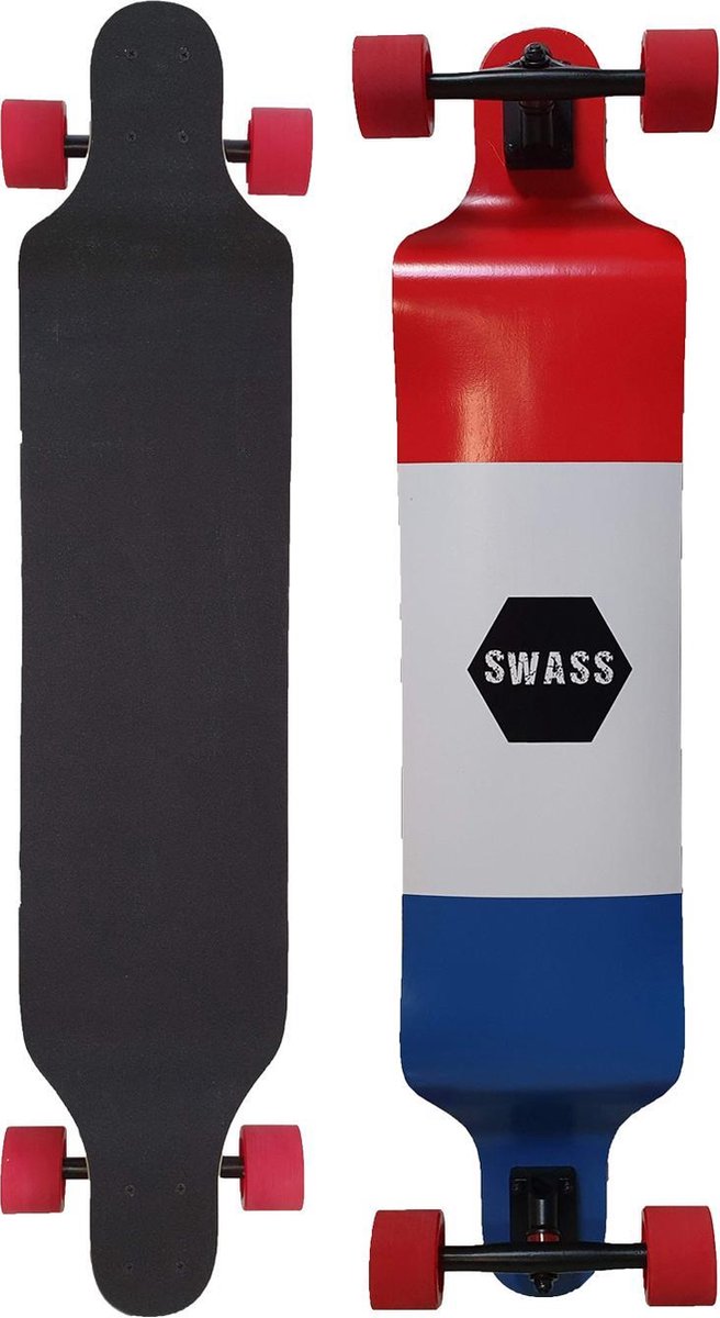 SWASS Longboard Red/White/Blue Longboard kopen online