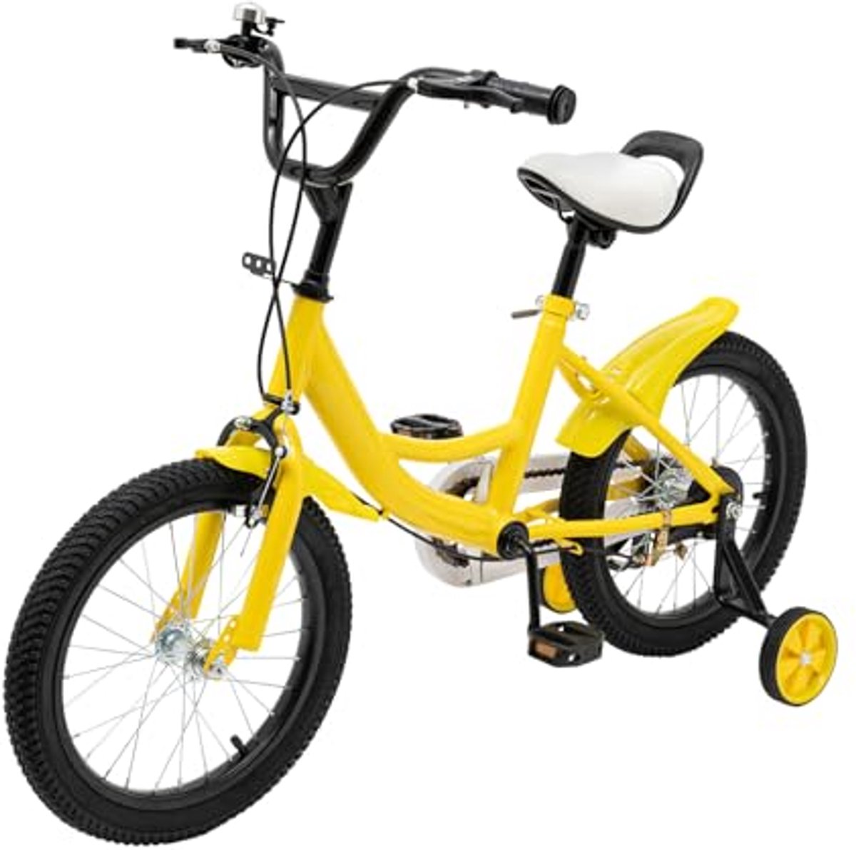 tagtuell kinderfiets 16 inch met steunwielen kettingkast antislip en slijtvaste banden jeugdfiets voor jongens en meisjes in hoogte verstelbaar van 5 8 jaar