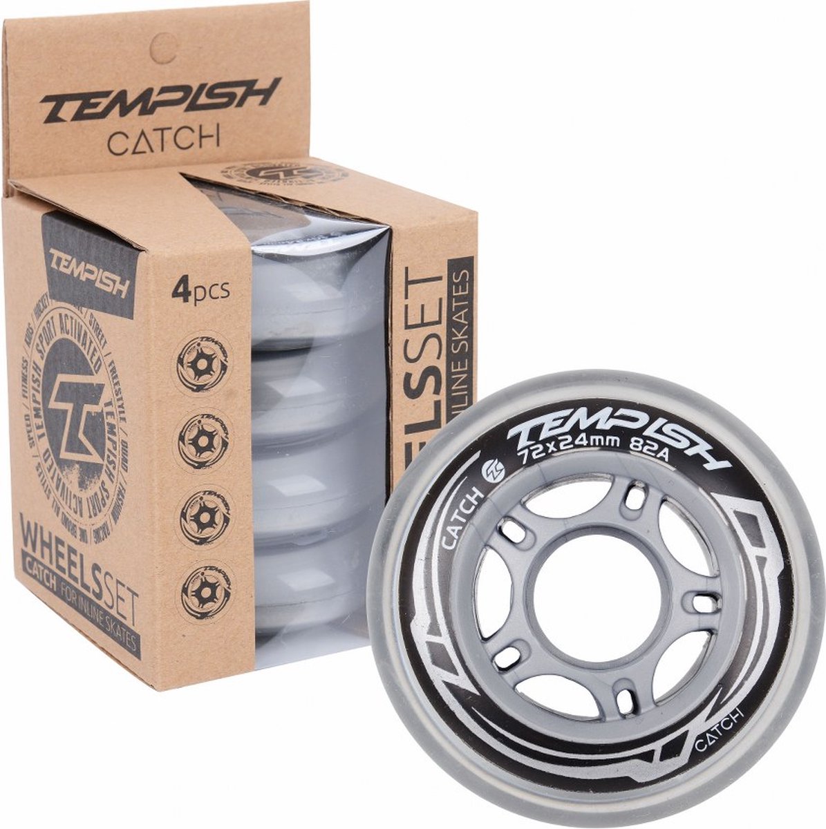 Tempish - Catch 82A - Wielen voor skeelers - 72mm - 4 stuks Skateonderdeel kopen online
