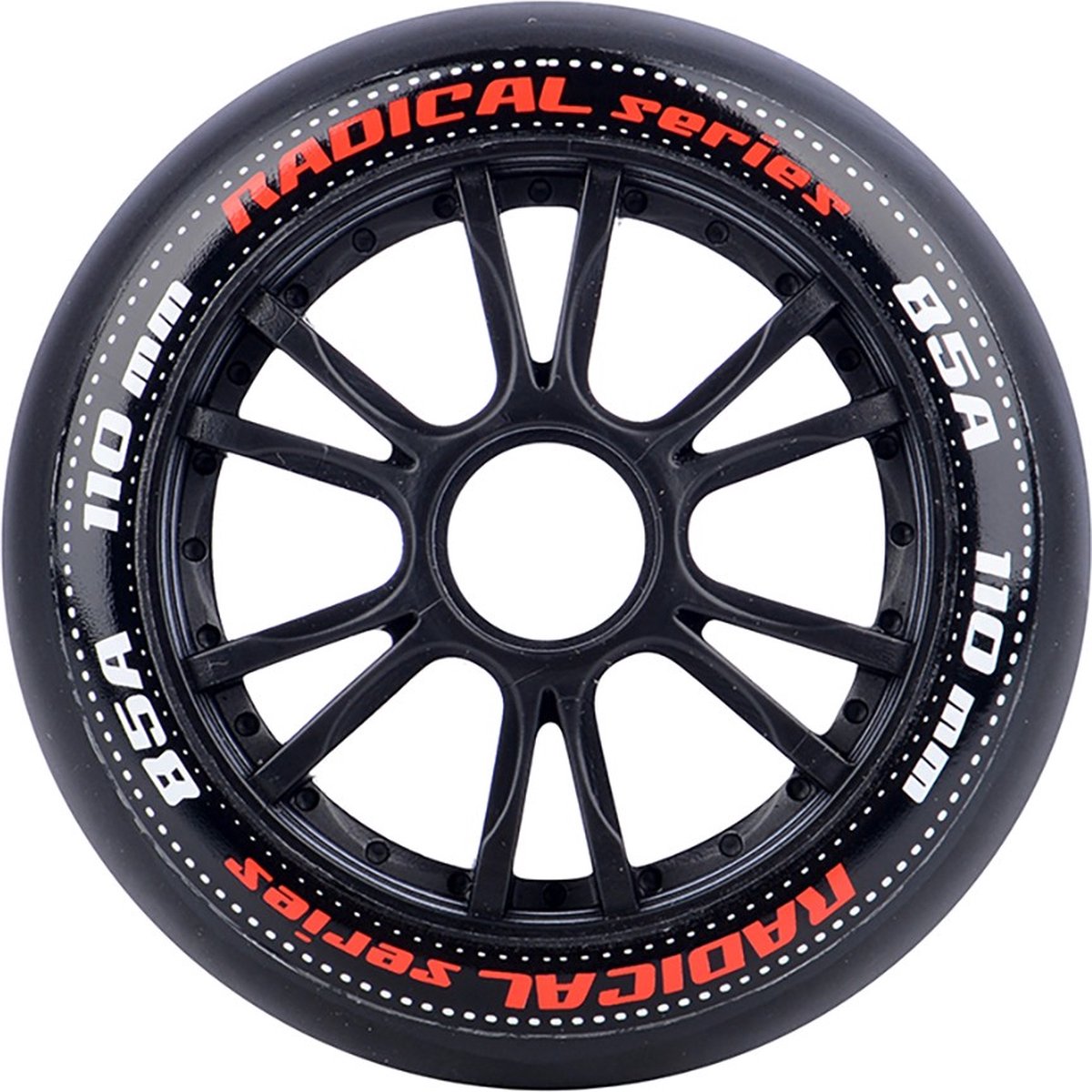 Tempish - Radical 86A - Wielen voor Skeelers - 110mm - 3 stuks - Zwart Skateonderdeel kopen online