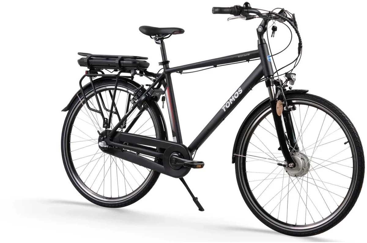 tomos e gent elektrische fiets hoge instap zwart