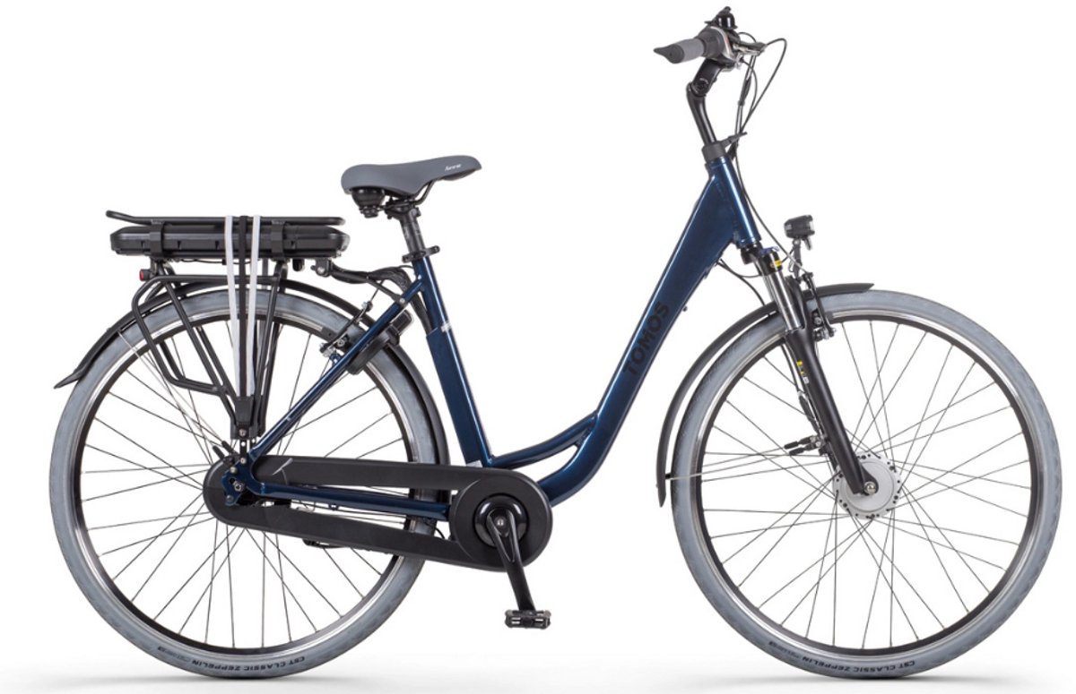 TOMOS EB 06 Elektrische Fiets – E-bike – Rijklaar Geleverd - Lage Instap - Framemaat 55 - Uitneembare Accu - 28 Inch - 250W Ananda Motor - 90 km Actieradius - Dark Blue Glossy Fiets (elektrisch) kopen online