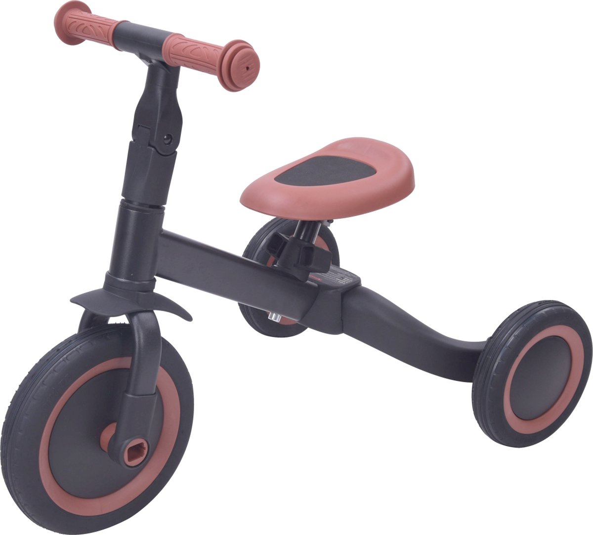 Topmark Kaya - 4 in1 Driewieler - Loopfiets - Balance Bike - Zwart-Bruin Driewieler kopen online