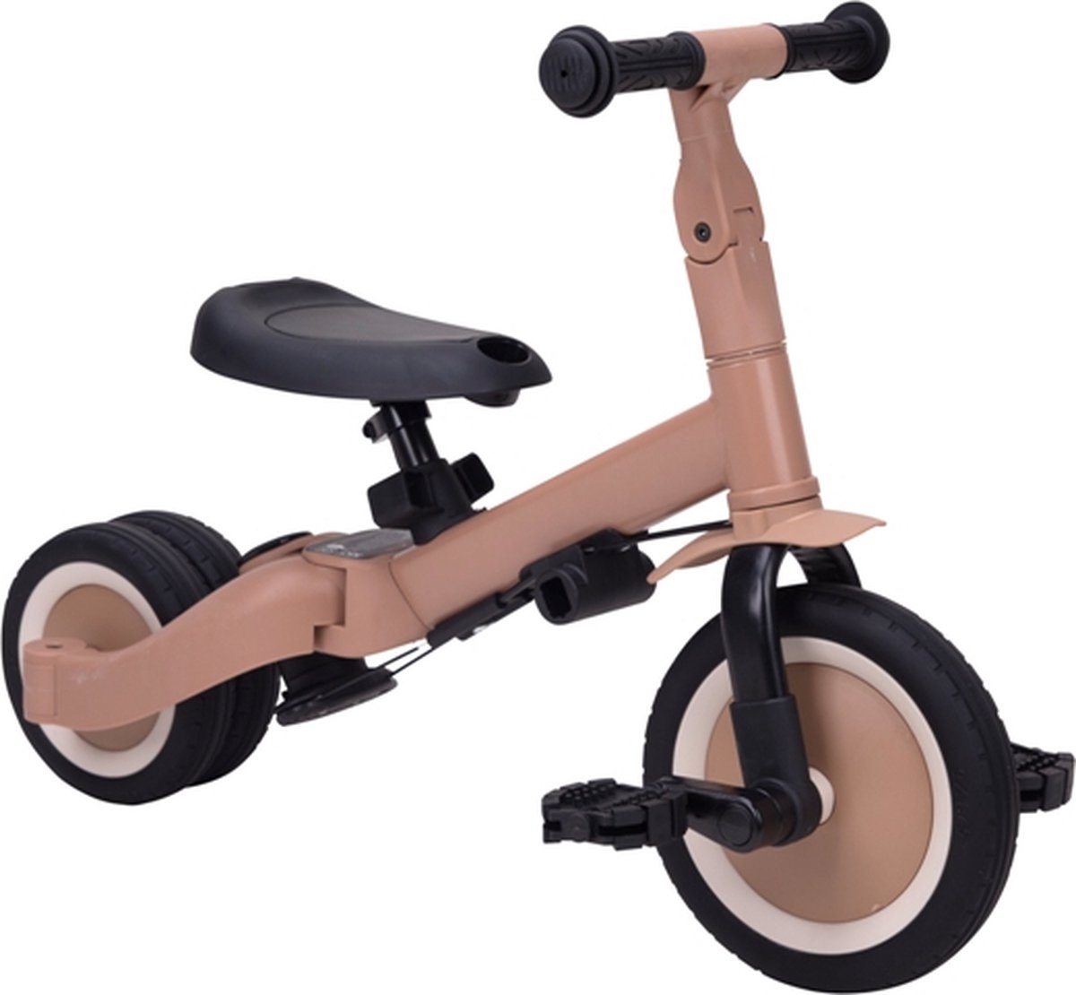 topmark lio 4 in 1 driewieler met duwstang macchiato