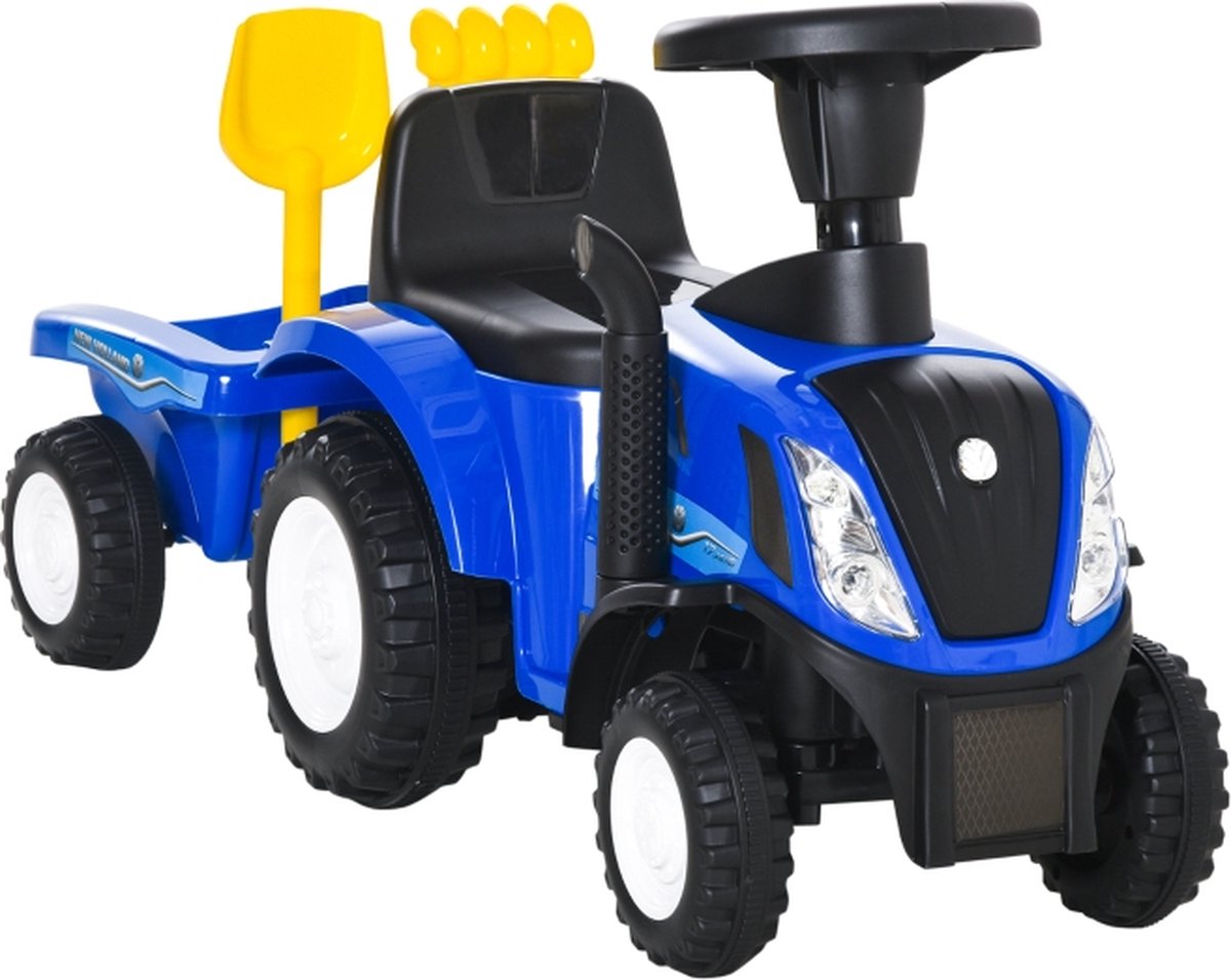 Tractor - Loopwagen - Loopauto - Met aanhanger - Buitenspeelgoed - 91 cm x 29 cm x 44 cm Loopauto kopen online