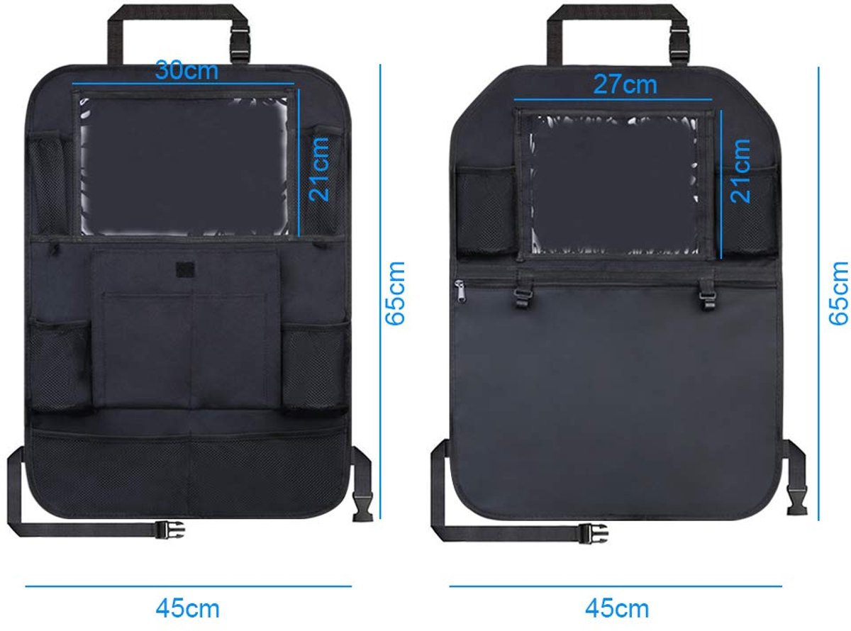 TRANKIELO® - 2 Stuks Autostoelbeschermer en Organizer – Waterdichte Bescherming – Met iPad/Tablet Houder – Universele Pasvorm" Buitenspeelvoertuigaccessoire kopen online