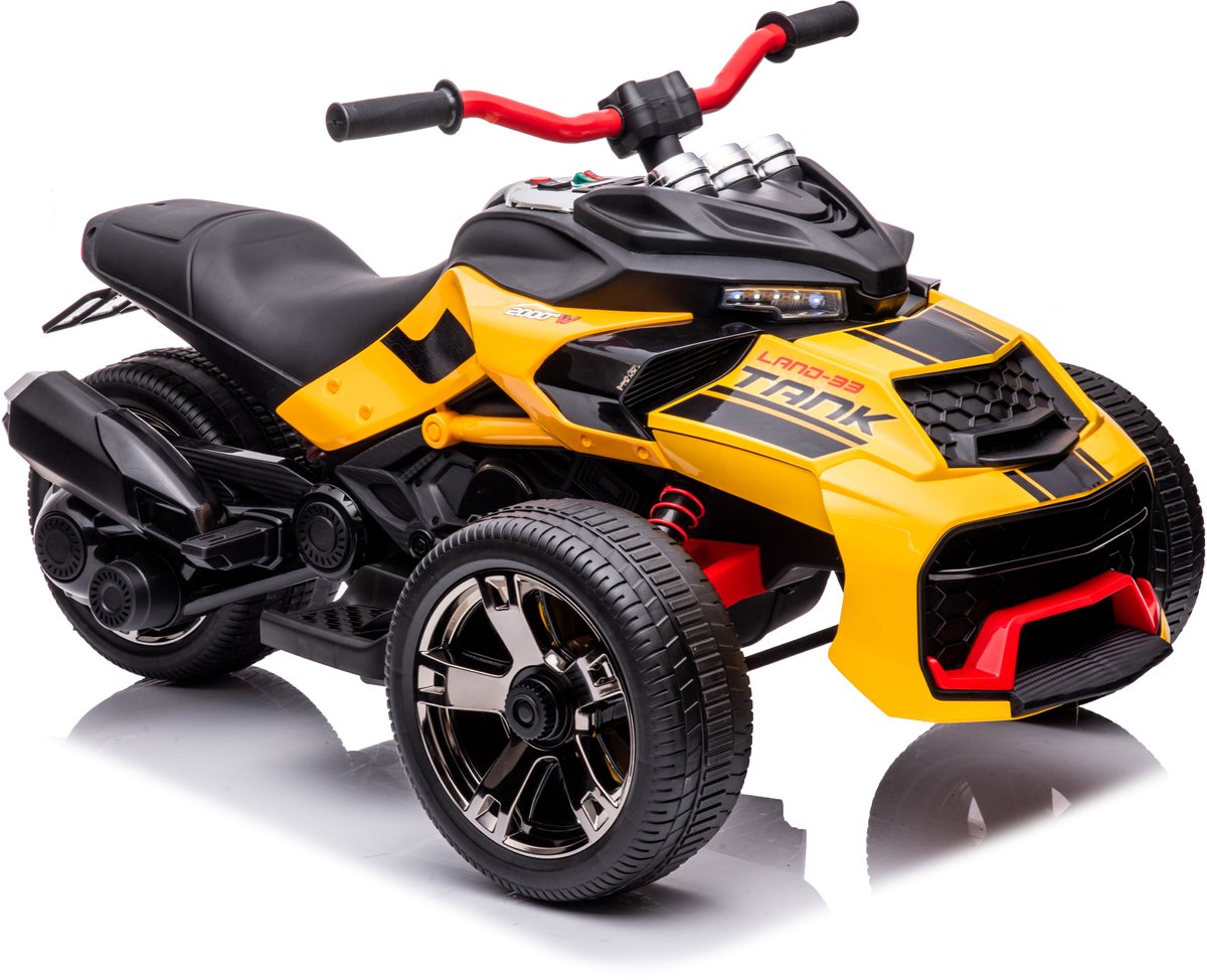 Trike Streetfighter 24V geel - Trike Streetfighter 24V kind - Elektrische kinderauto 24V - 24V - kindertrike - trike voor kinderen - 1 tot 5 jaar Accuvoertuig kopen online