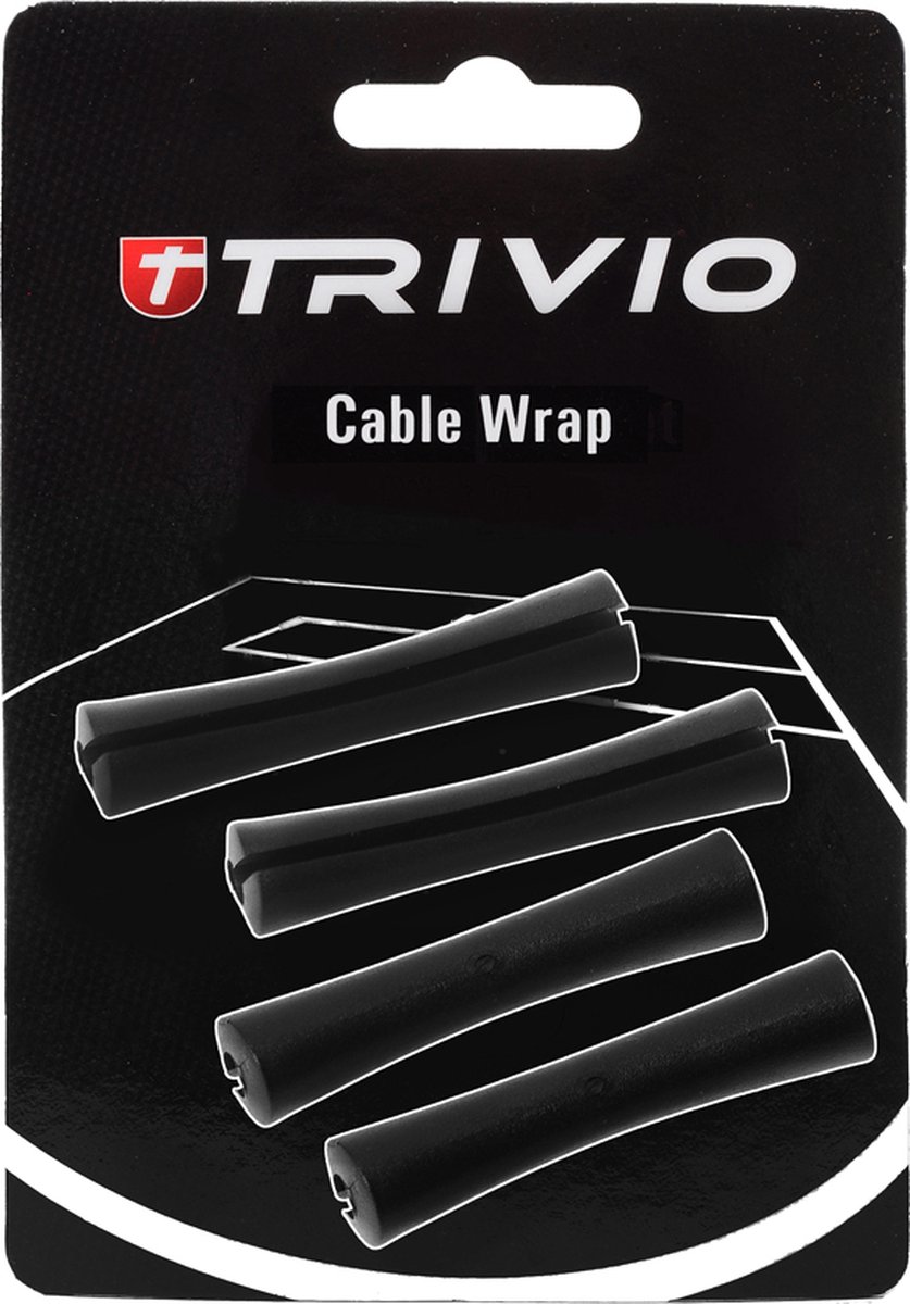trivio remkabel beschermers cablewrap zwart 4 st