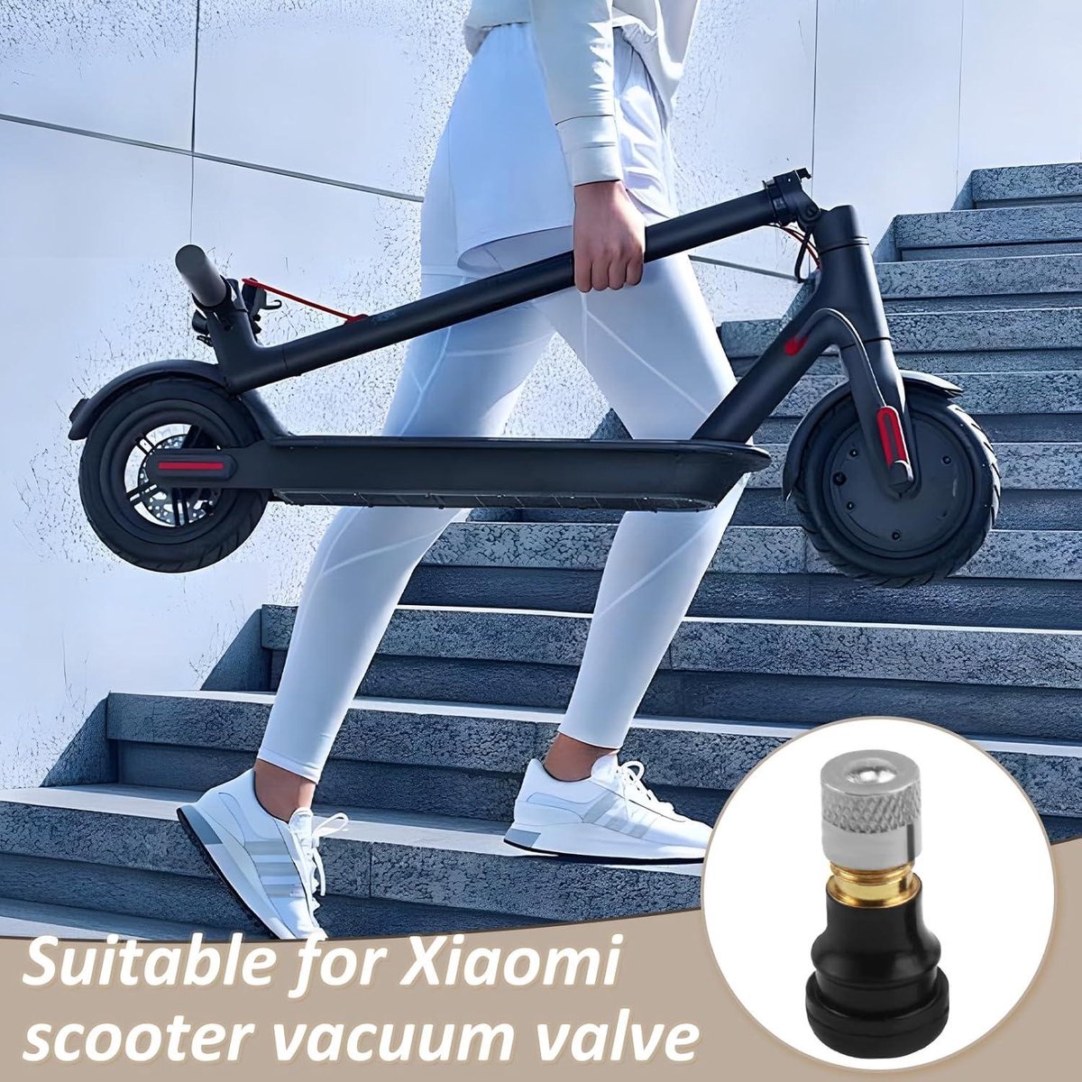 tubeless ventiel en ventielverlenging voor xiaomi scooter ninebot g30 en hoverboards