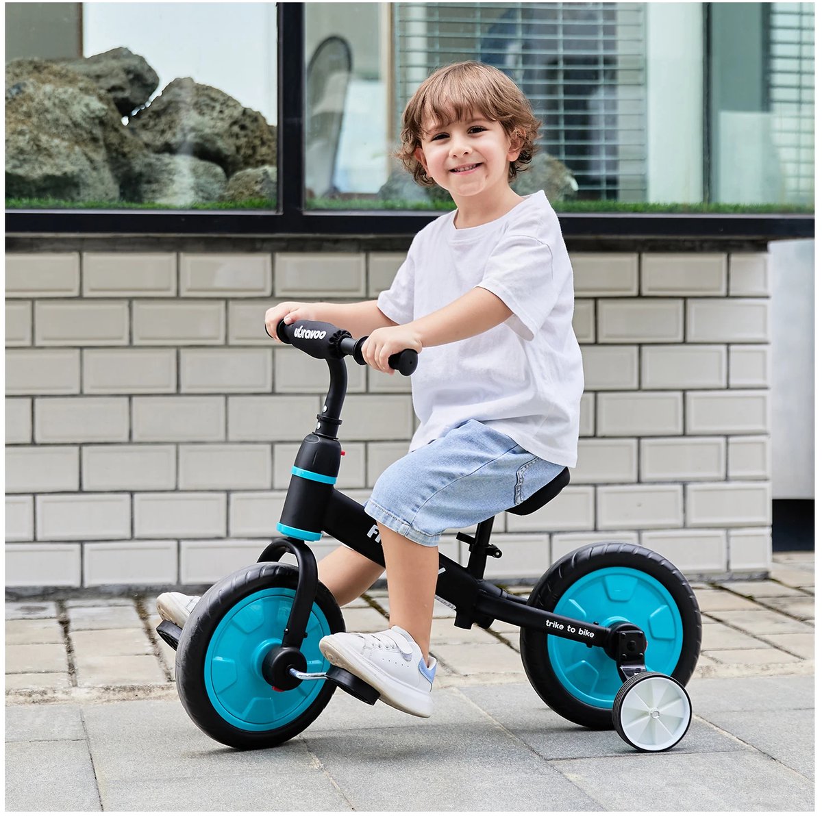 UBRAVOO Fit 'n Joy 4-in-1 Kinderfiets – Loopfiets, Fiets met Pedalen en Zijwieltjes – Trainingsfiets voor Peuters 2-4 Jaar – Jongens & Meisjes Loopfiets kopen online