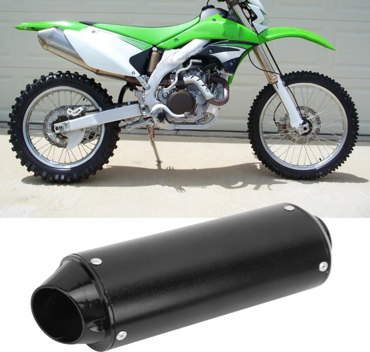 Uitlaatdemper 32 Mm 1,3 Inch, 32 Mm 1,3 Inch Uitlaatdemper Zwart voor Uitlaatdemper 32mm 1.3in Metalen ATV Pit Bike Motorfiets Accessoire Fiets kopen online