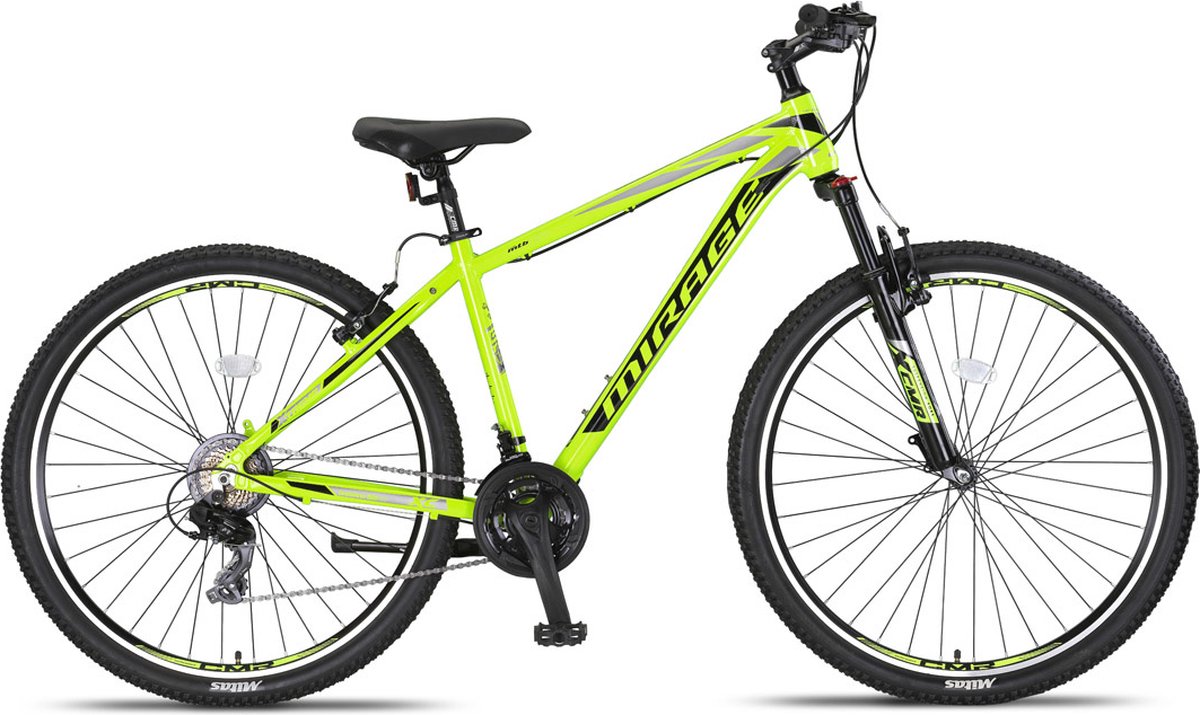 umit mirage mountainbike 29 inch 41cm v brakes 21v lime