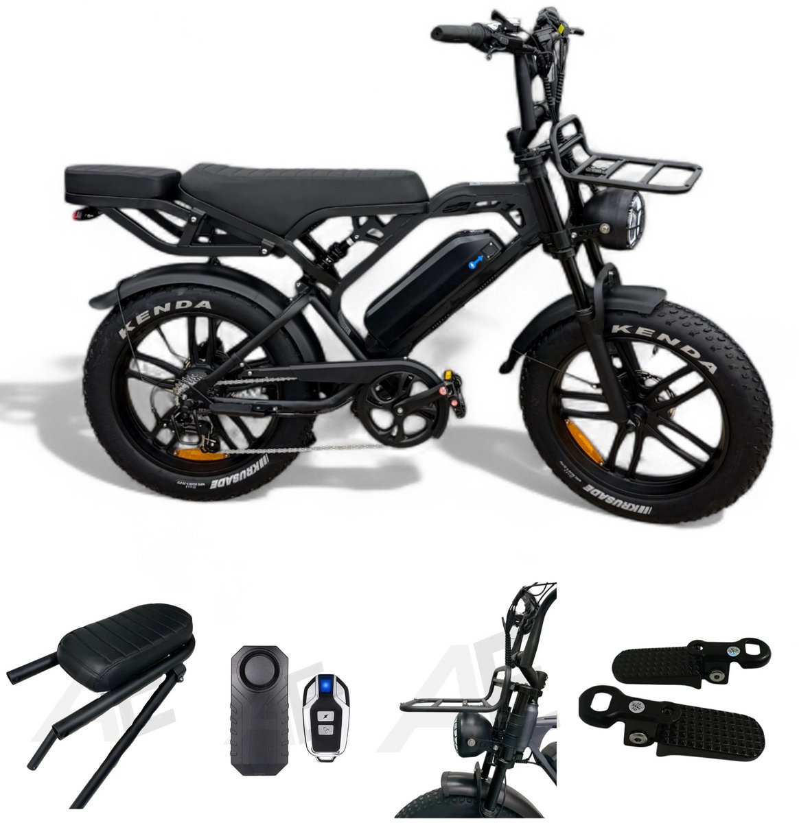 v20 pro fatbike qmwheel zwart 2025 met hydraulische remmen