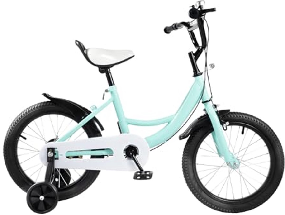 veilige 16 inch kinderfiets voor jongens en meisjes verstelbaar met afneembare steunwielen
