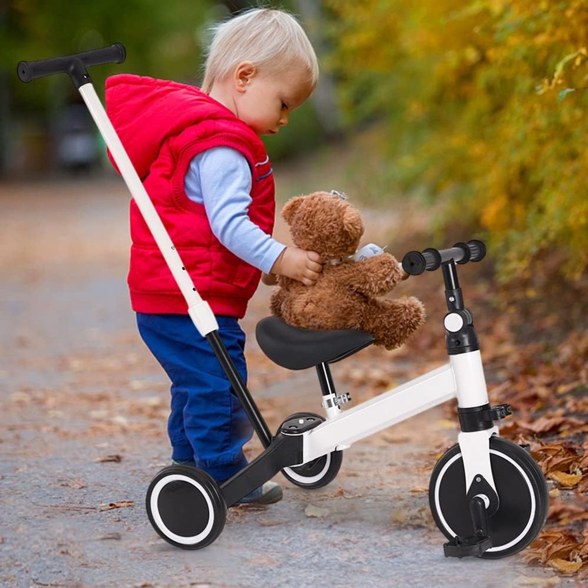 Verstelbare driewieler voor baby's 3-in-1, mini-loopfiets voor 1-4 jaar, multifunctionele kinderdriewieler, glijvoertuigen Driewieler kopen online