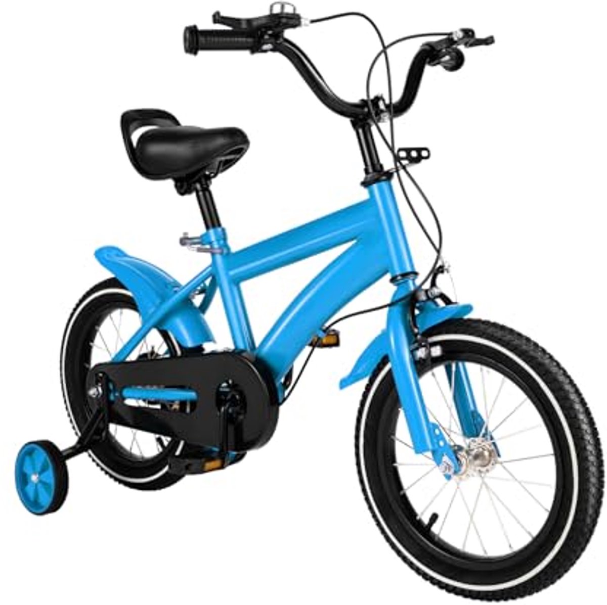 Verstelbare Kinderfiets 14 Inch met Steunwielen voor Peuters Kinderfiets kopen online