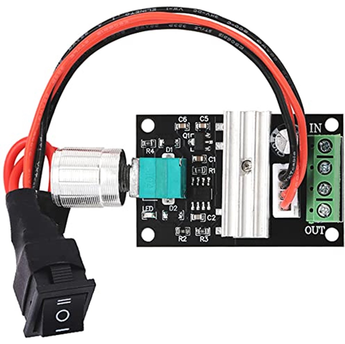 verstelbare omkeerbare motor driver schakelaar 6v 12v 24v 3a 80w pwm snelheidsregelaar