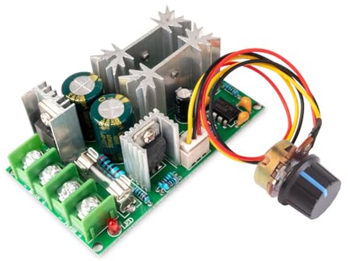 Verstelbare PWM Snelheidsregelaar voor DC Motoren - 12V tot 60V, 20A Loopmotor kopen online