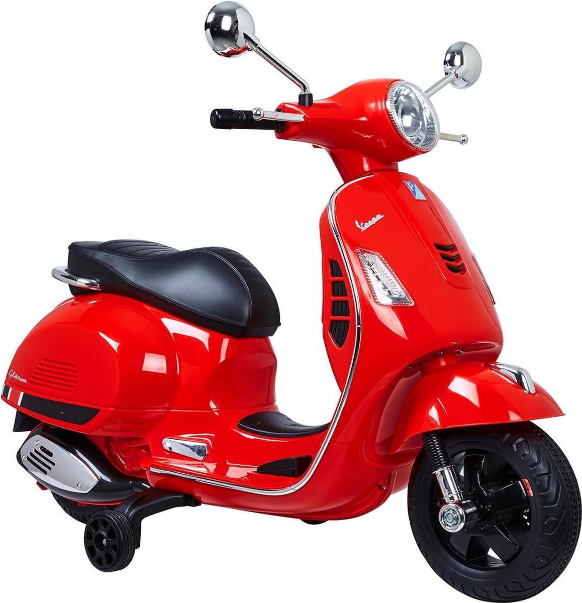 Vespa electrische kinder scooter Rood - Model 801 Loopauto kopen online
