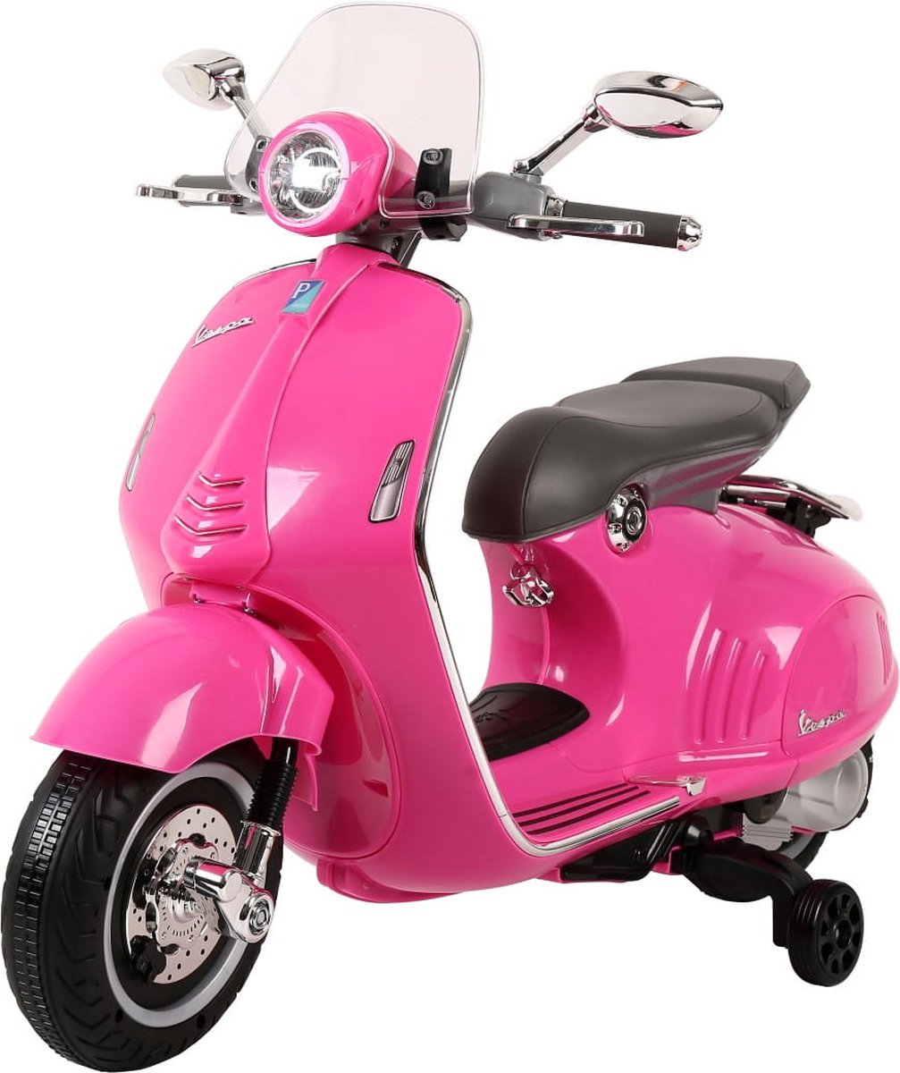 Vespa elektrische kinderauto vanaf 18 maanden, kindermotor elektrisch, elektrische voertuigen 1x35W, 3km/h (Roze) Accuvoertuig kopen online