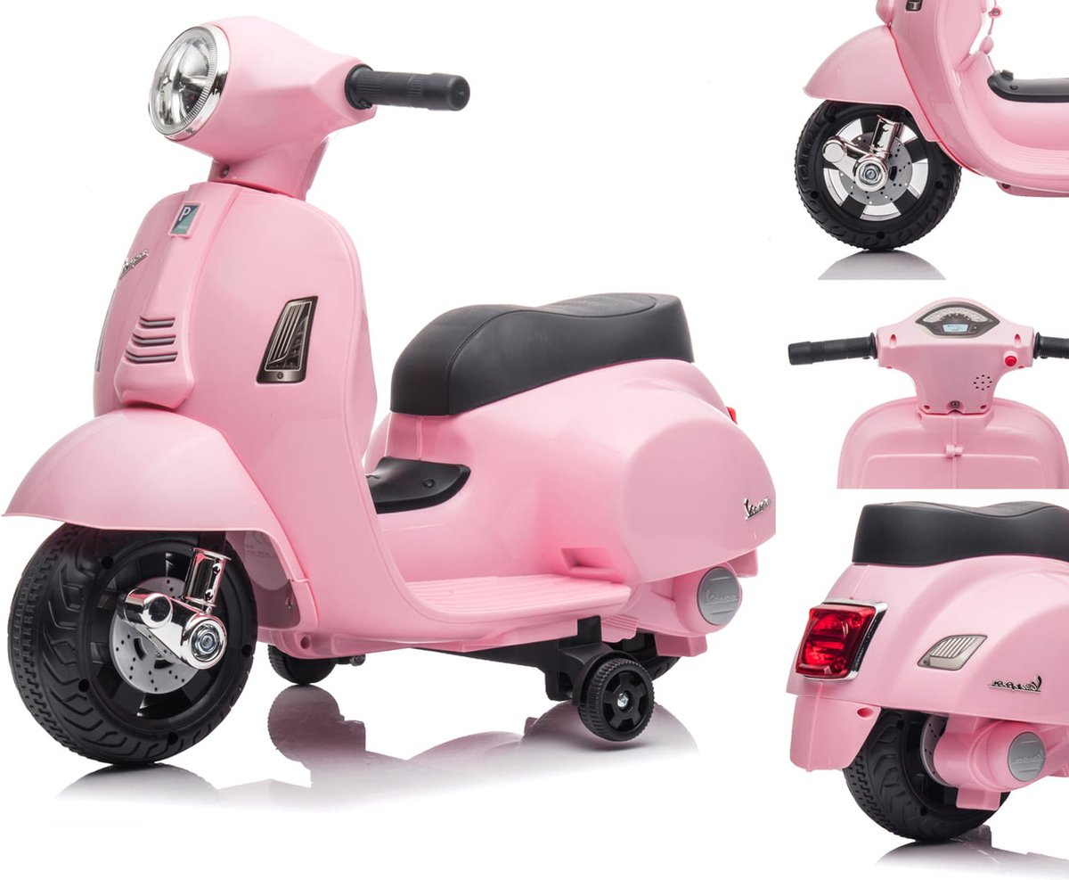 Vespa Elektrische motorfiets, kindermotorfiets, 18-36 maanden 2,5 km/u Rijtijd 45 minuten (Roze) Accuvoertuig kopen online