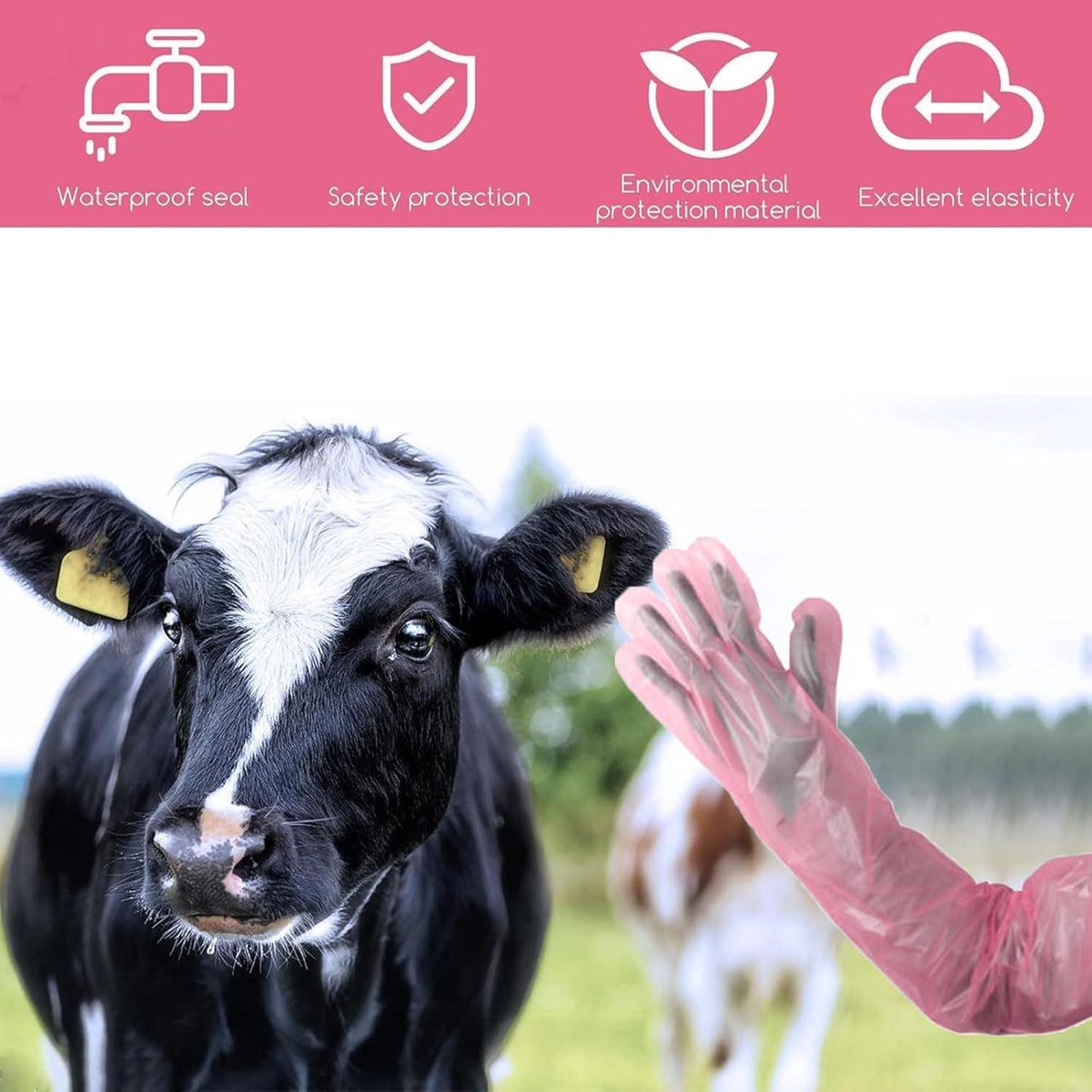 veterinaire handschoenen met lange mouwen 30 stuks zachte plasticfolie voor veebezeming