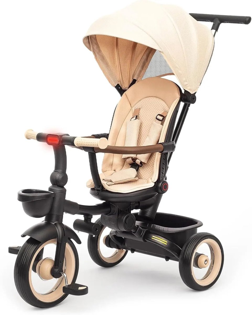 VidaLuxe - Driewieler - Khaki - Driewieler Met Duwstang - Driewielers - Baby - Baby Speelgoed - Fiets - Fiets Met Stang Driewieler kopen online