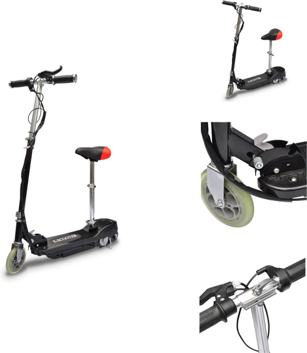 vidaXL Elektrische Step - Elektrische Steppen - Elektrische Steps - Electrische Step - Step elektrisch met zitje 120 W zwart Step kopen online
