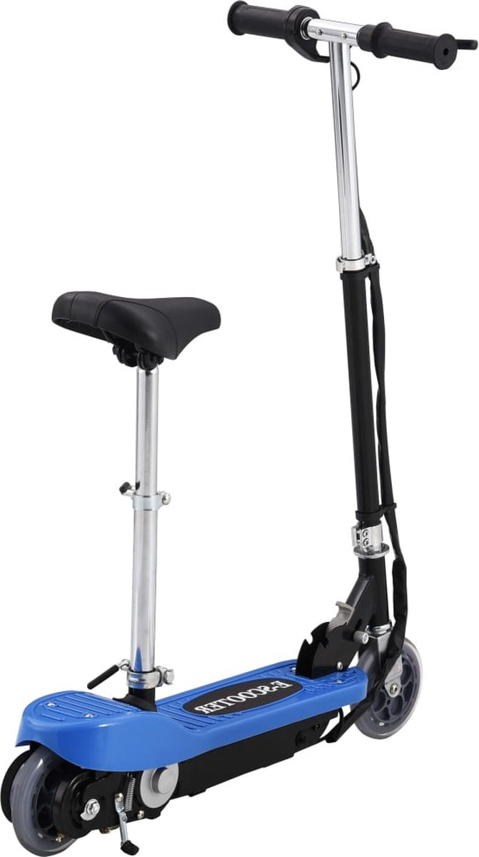 vidaXL Kinder Step - Elektrische Step - Step elektrisch met zitje 120 W blauw - Step Met Zitje - Blauwe Step - Kids Step Step kopen online