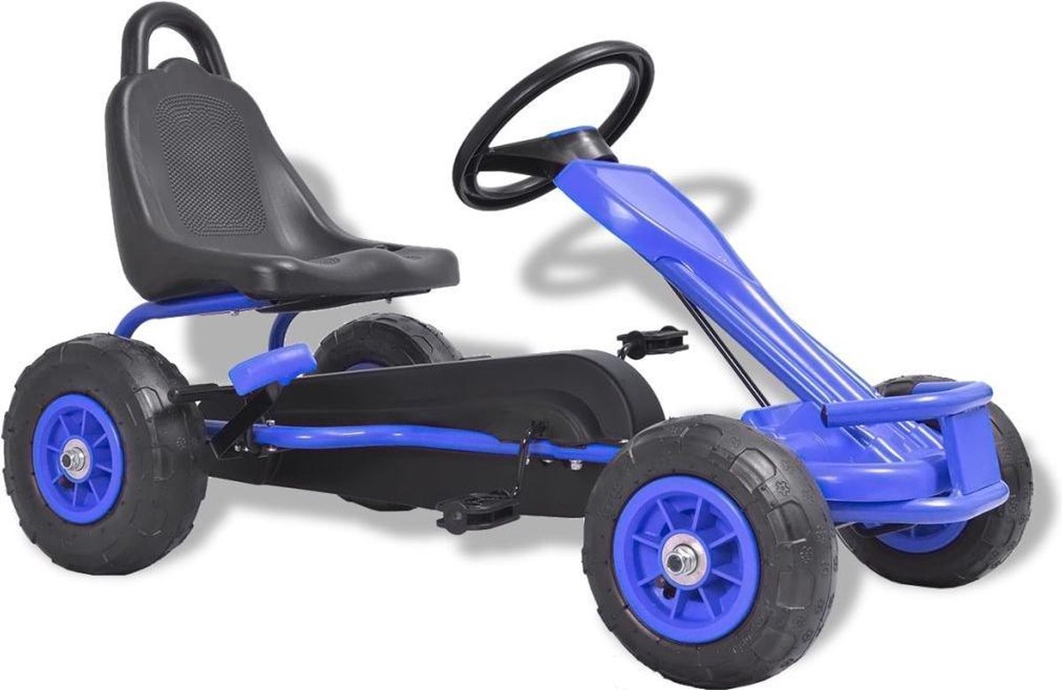vidaXL Skelter met pedalen en pneumatische banden blauw Skelter kopen online
