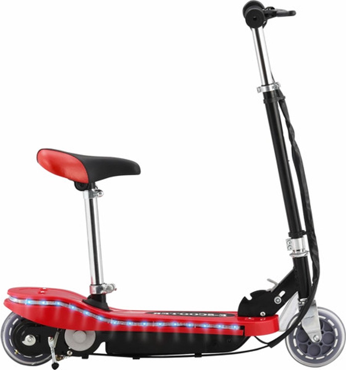 vidaXL Step elektrisch met zitje en LED 120 W rood Step kopen online