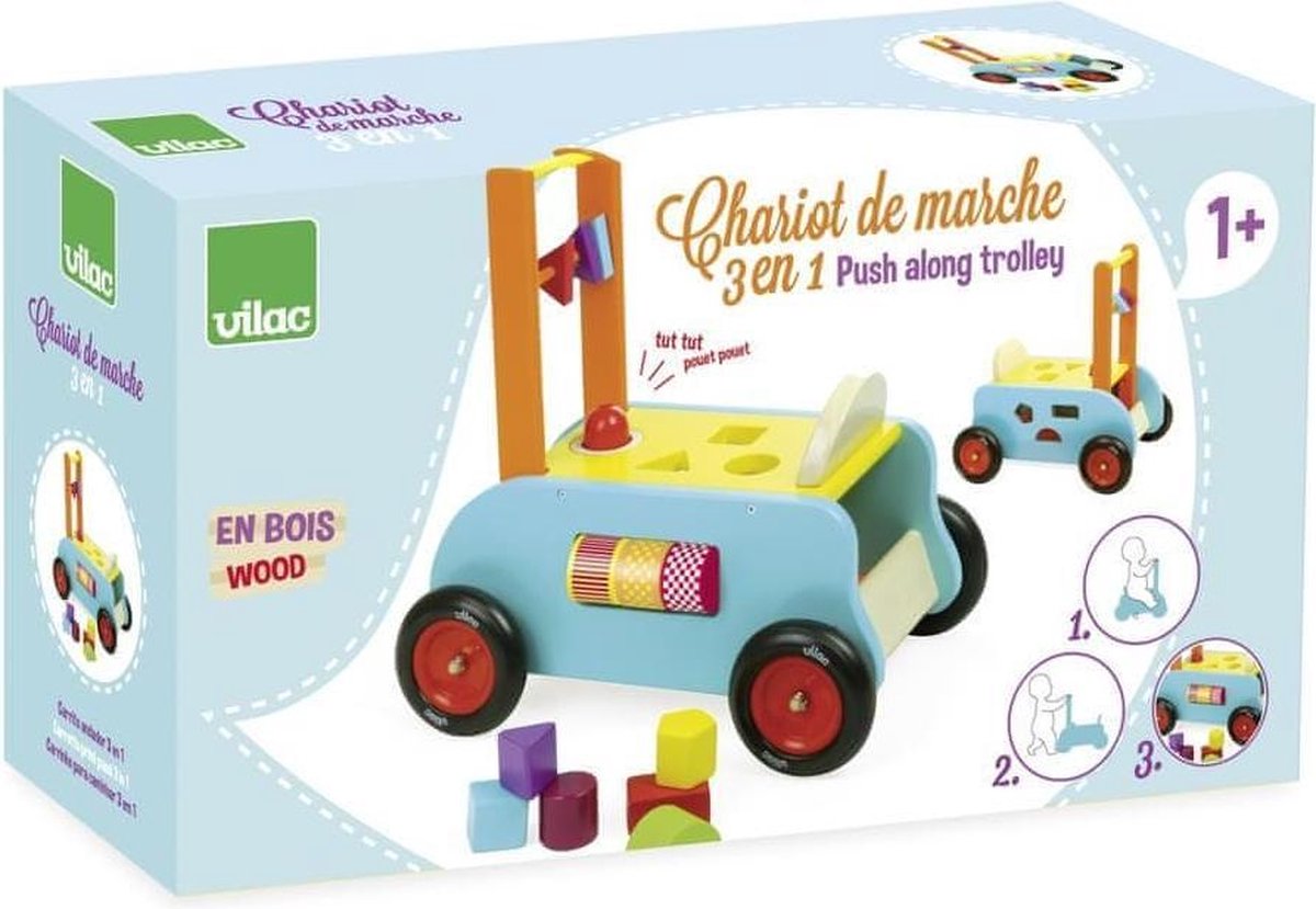 Vilac Houten multifunctionele looprek Loopauto kopen online