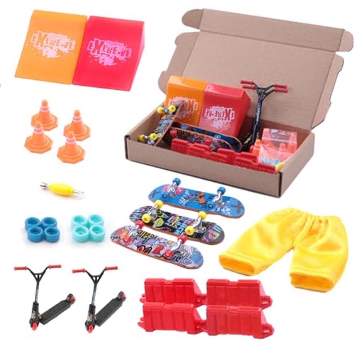 Vingerskateboard Ramp Set - Mini Skate Tech Deck Hellingset voor Kinderen Skateonderdeel kopen online
