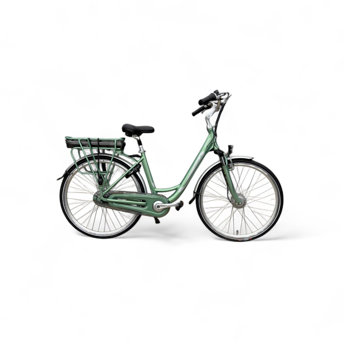 Vogue Basic N7 Elektrische Fiets Groen 47cm – Elektrische Damesfiets met 468Wh Accu, Shimano Nexus 7, Voorwielmotor & LED Verlichting – Actieradius tot 120 km Fiets (elektrisch) kopen online