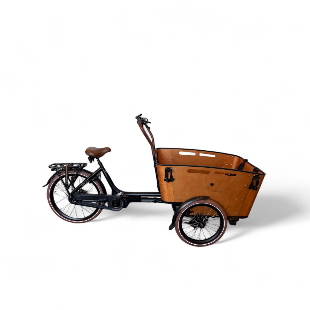 Vogue Carry 3 – Elektrische Bakfiets – Mat Zwart/Bruin – Bafang 80 Nm – Nexus 7 versnellingen – Actieradius 50-70 km Fiets (elektrisch) kopen online