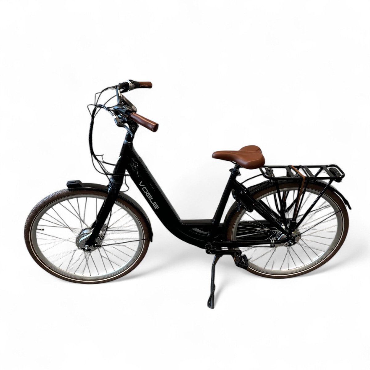Vogue Mestengo 46cm Elektrische Fiets Hydraulische Remmen met Middenmotor - Glans Zwart Fiets (elektrisch) kopen online