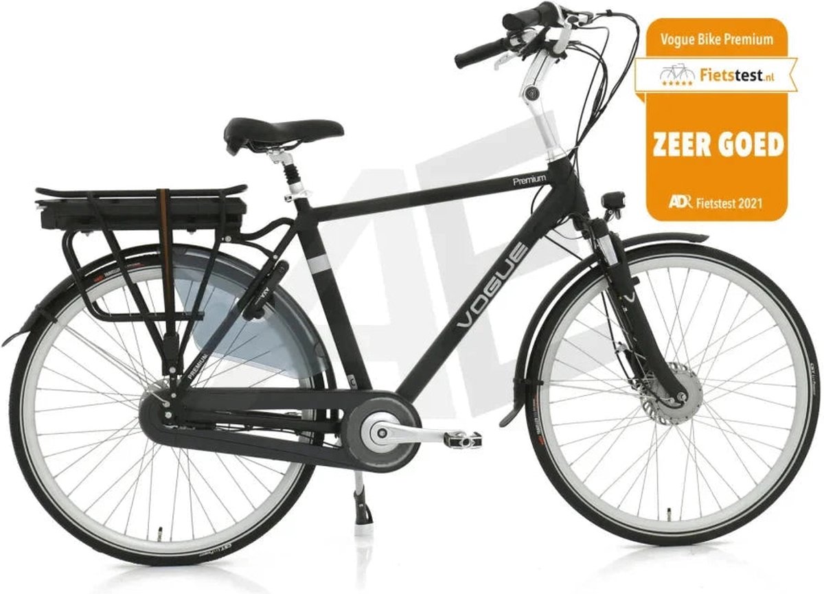 vogue premium elektrische fiets 7sp 56cm e bike 13ah 36v 468wh mat zwart