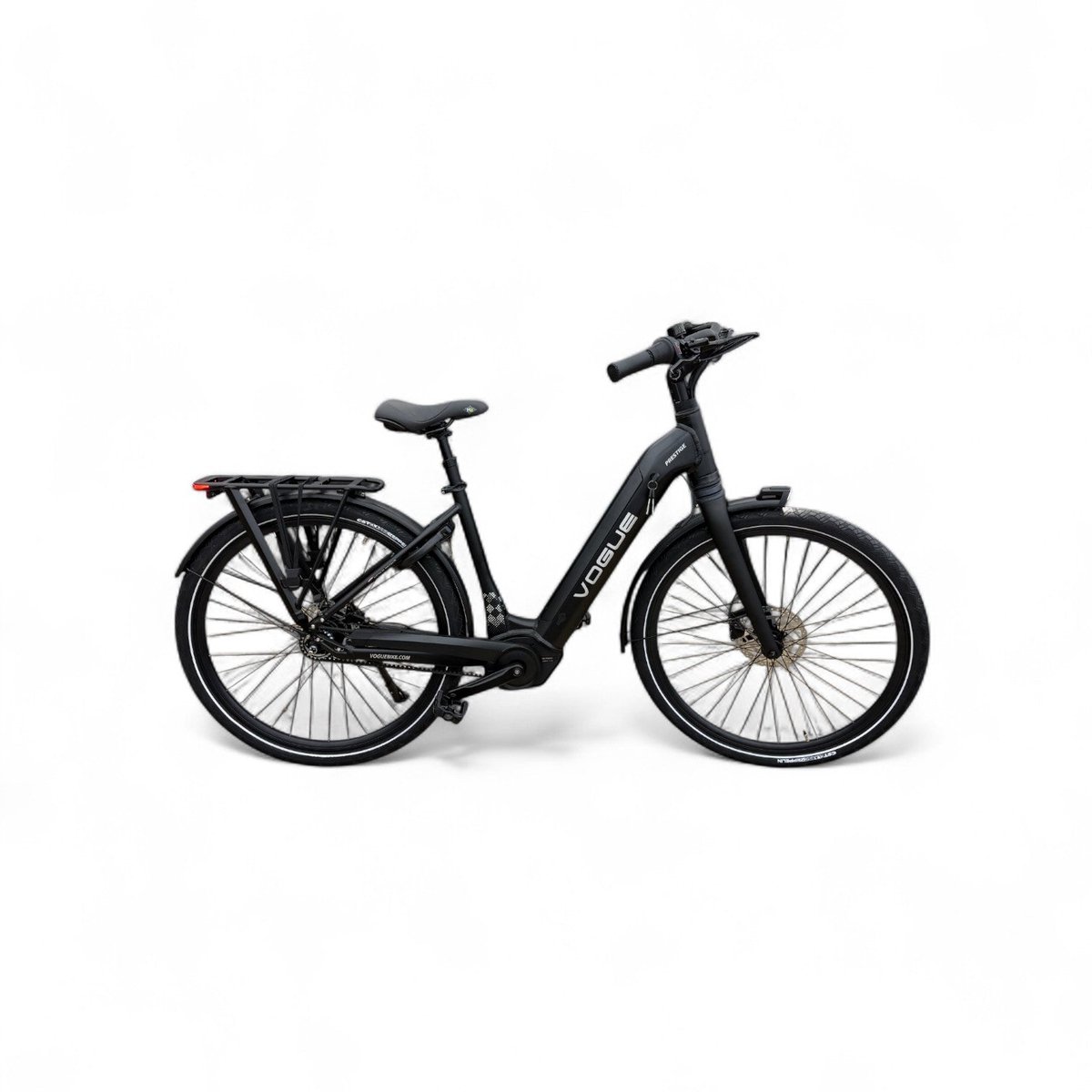 Vogue Prestige – Elektrische Unisex Elektrische Fiets 28 inch – 48 cm – MOTINOVA Middenmotor 80Nm – V-Snaar Aandrijving – 14,5Ah Accu – Mat Zwart Fiets (elektrisch) kopen online