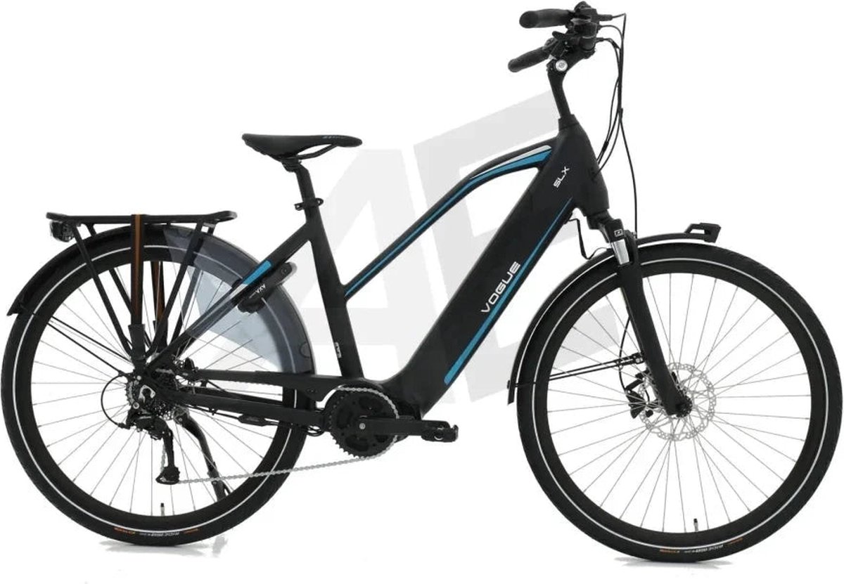 Vogue SLX M420 Elektrische Fiets 9RD Shimano Versnellingen 51cm met Hydraulische Remmen - Mat Zwart Blauw Fiets (elektrisch) kopen online
