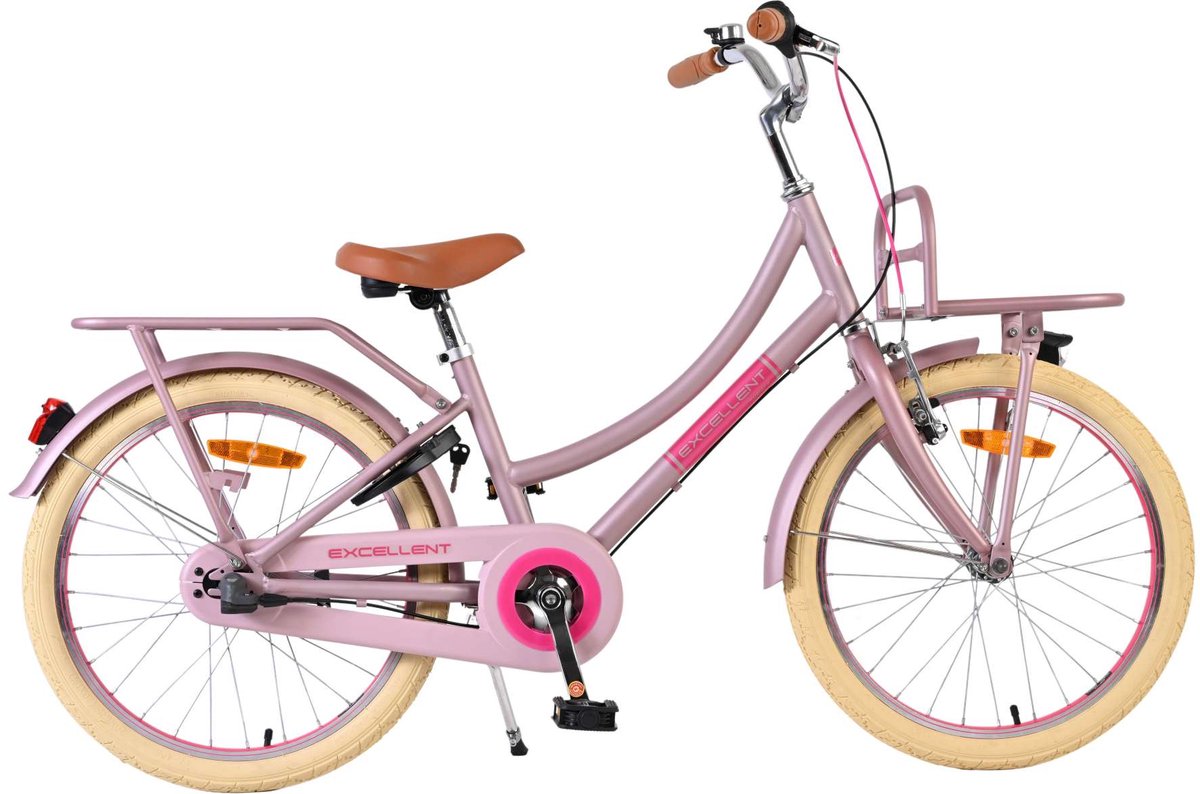 Volare Excellent Kinderfiets - Meisjes - 20 inch - Mat Roze - 3 versnellingen Kinderfiets kopen online