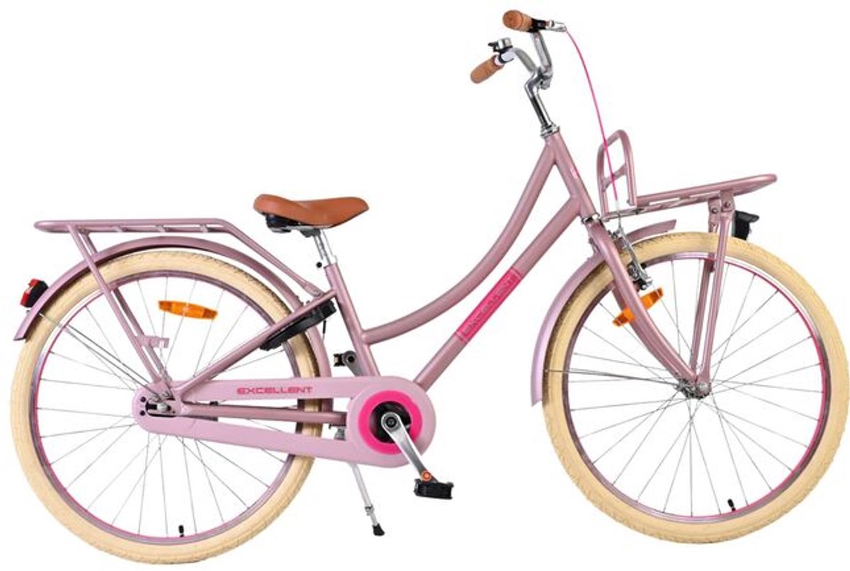 Volare Excellent Kinderfiets - Meisjes - 24 inch - Mat Roze Kinderfiets kopen online
